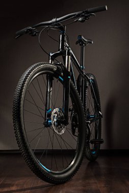 mountain bicycle studio photo on dark background clipart