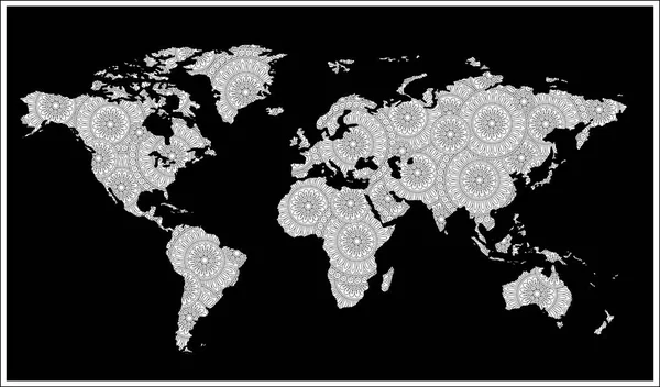 Illustration de carte du monde . — Image vectorielle