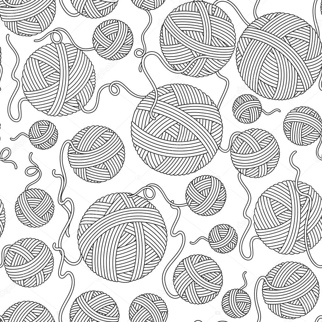 Seamless pattern for coloring book.