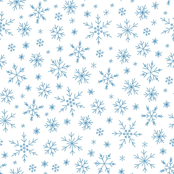 Modèle sans couture avec flocons de neige — Image vectorielle