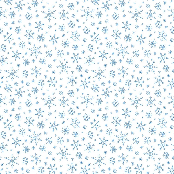雪片とシームレスなパターン — ストックベクタ