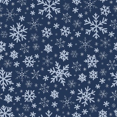 kar taneleri ile kesintisiz mavi model