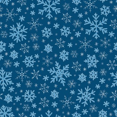 kar taneleri ile kesintisiz mavi model