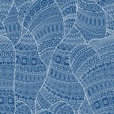 Soyut yarım yamalak dekoratif karalamalar el çekilmiş etnik desen