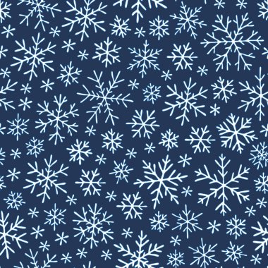 Noel sorunsuz doodle desen kar taneleri ile