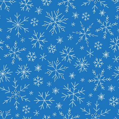 Noel sorunsuz doodle desen kar taneleri ile