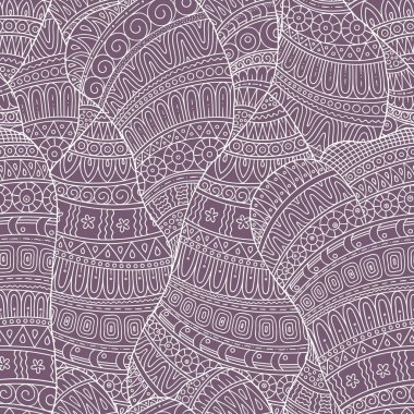 Soyut yarım yamalak dekoratif karalamalar el çekilmiş etnik desen