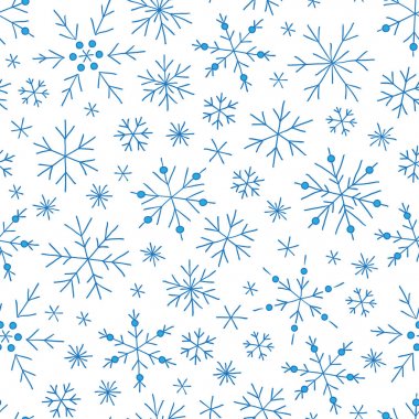 Noel sorunsuz doodle desen kar taneleri ile