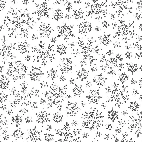 冬クリスマス雪の結晶のシームレス パターン. — ストックベクタ