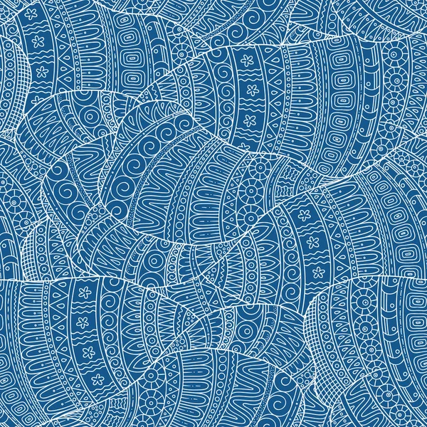 Croquis abstrait gribouillis décoratifs motif ethnique dessiné à la main — Image vectorielle
