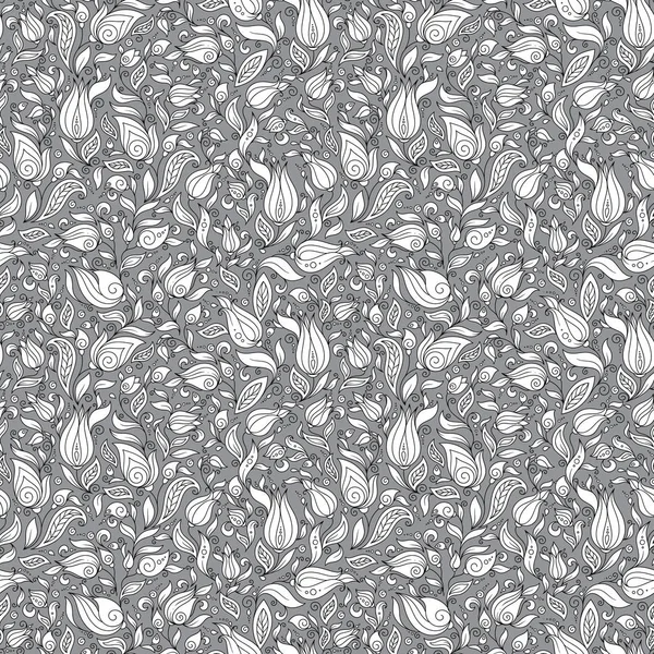 Nahtloses Muster. Paisley Blumen Illustration Design — Stockvektor
