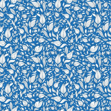 Seamless modeli. Paisley çiçek Çizim tasarım