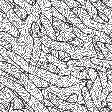 Soyut geometrik öğelerin seamless modeli çizilmiş.