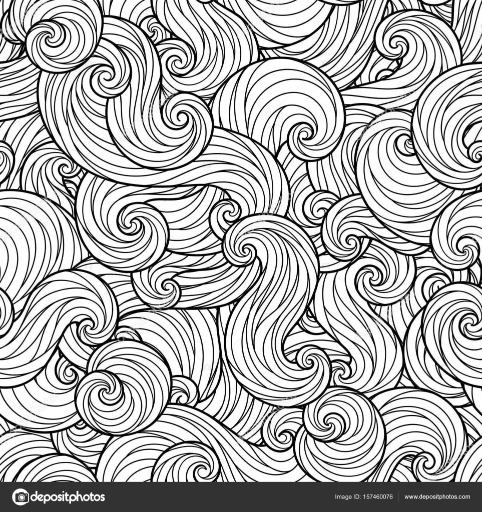 Modello senza cuciture per libro da colorare Etnica floreale retr² doodle vettore elemento di disegno tribale Sfondo bianco e nero