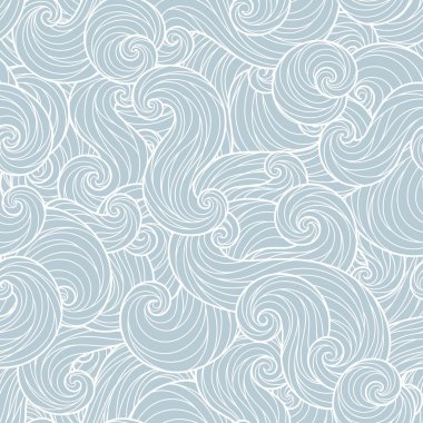 Dikişsiz soyut çizilmiş dalgalar desen