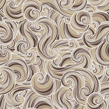 Dikişsiz soyut çizilmiş dalgalar desen