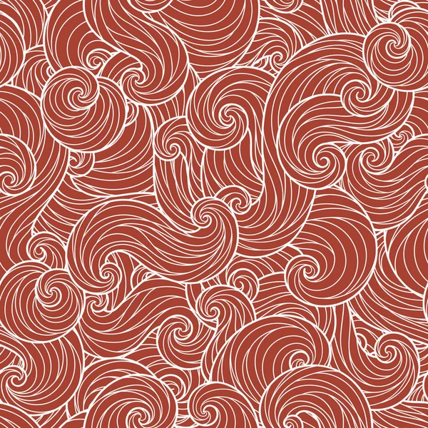 Dikişsiz soyut çizilmiş dalgalar desen — Stok Vektör