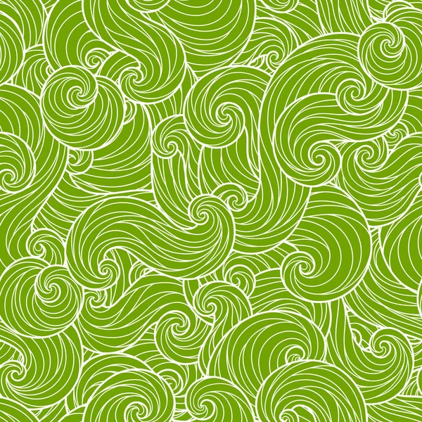 Patrón de ondas dibujadas a mano abstractas sin costura — Vector de stock