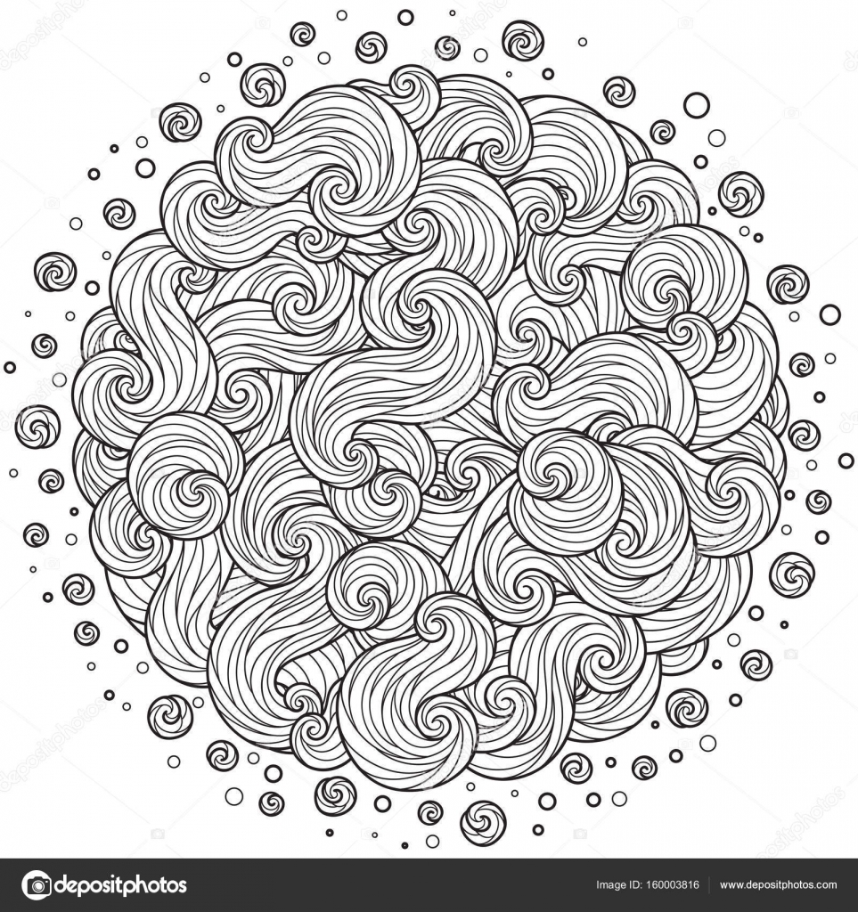 Modello per libro da colorare Foglie Etnica floreale retr² doodle elemento di disegno tribale Sfondo bianco e nero Zentangle modelli — Vettoriali di