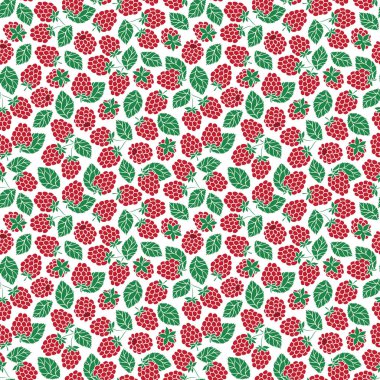 Stilize ahududu ile sorunsuz doğa kalıbı.