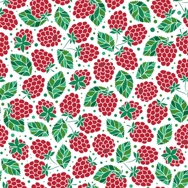 Stilize ahududu ile sorunsuz doğa kalıbı.