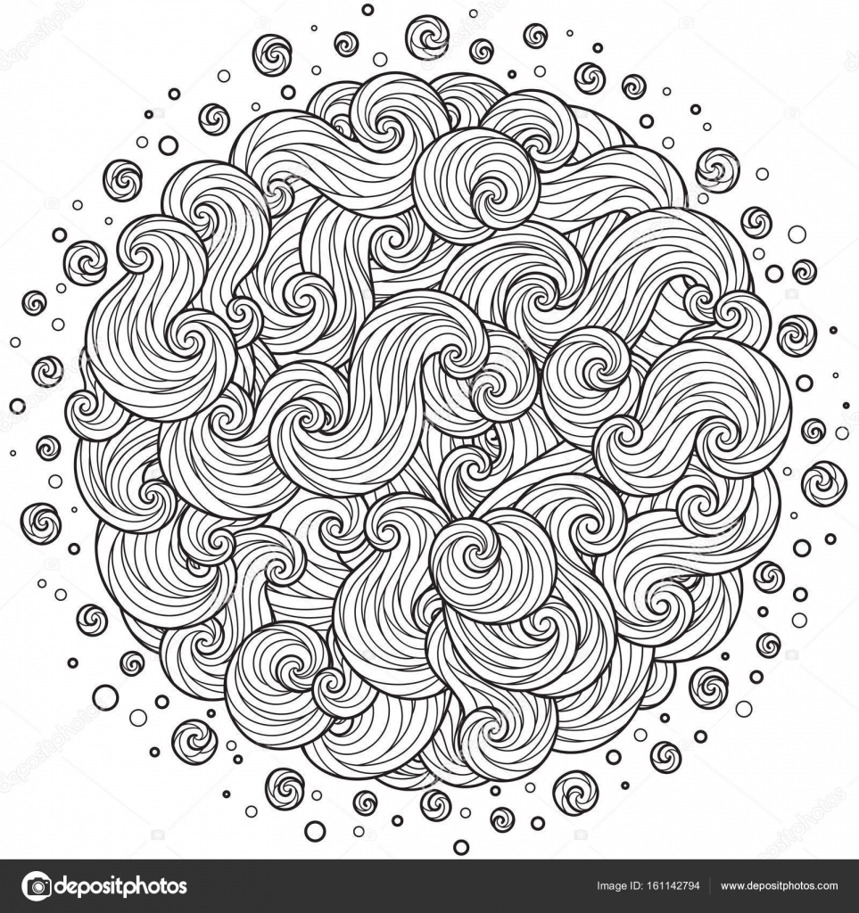 Modello per libro da colorare Foglie Etnica floreale retr² doodle elemento di disegno tribale Sfondo bianco e nero Zentangle modelli — Vettoriali di