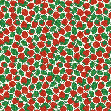 Stilize ahududu ile sorunsuz doğa kalıbı.