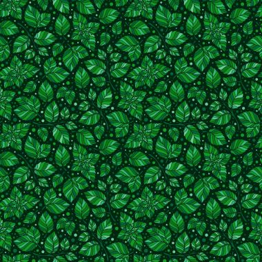 Elle çizilmiş vektör seamless modeli ile nane yaprakları