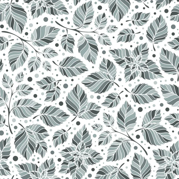 Elle çizilmiş vektör seamless modeli ile nane yaprakları
