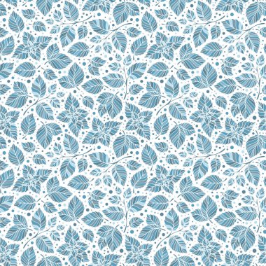 Elle çizilmiş vektör seamless modeli ile nane yaprakları