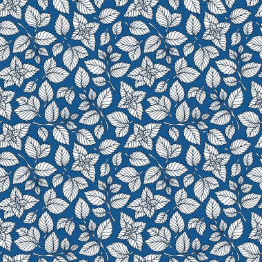 Elle çizilmiş vektör seamless modeli ile nane yaprakları