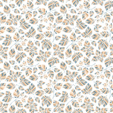 Elle çizilmiş vektör seamless modeli ile nane yaprakları