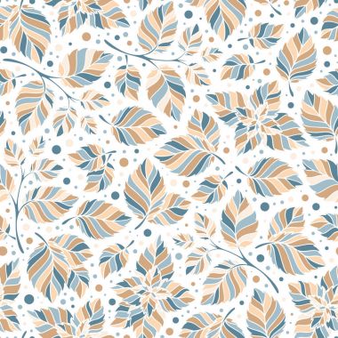 Elle çizilmiş vektör seamless modeli ile nane yaprakları