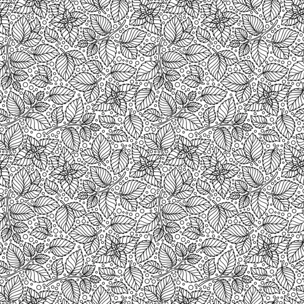 Vector seamless pattern  of mint leaves . — Stock Vector