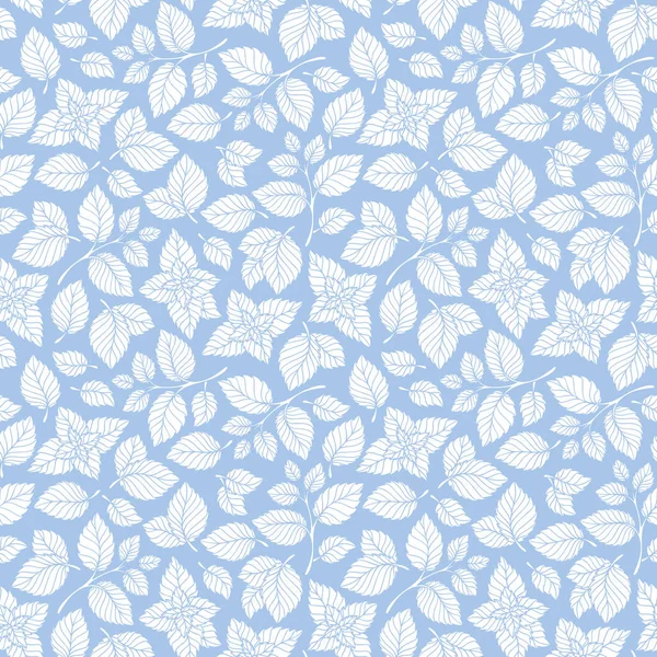 Hand drawn vector seamless pattern with mint leaves — Stock Vector