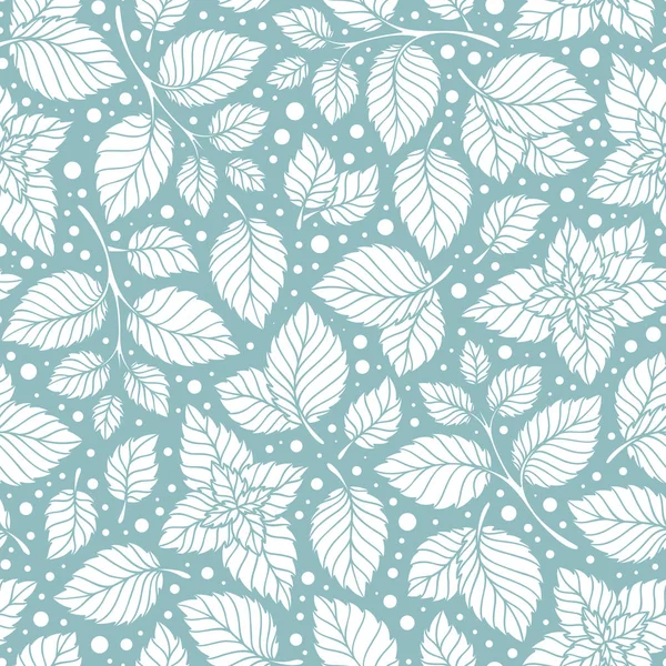 Elle çizilmiş vektör seamless modeli ile nane yaprakları