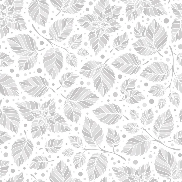 Handgezeichnete Vektor nahtlose Muster mit Minzblättern — Stockvektor