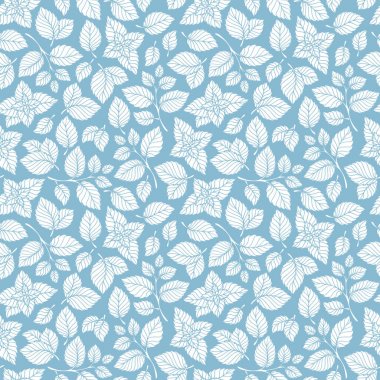 Elle çizilmiş vektör seamless modeli ile nane yaprakları
