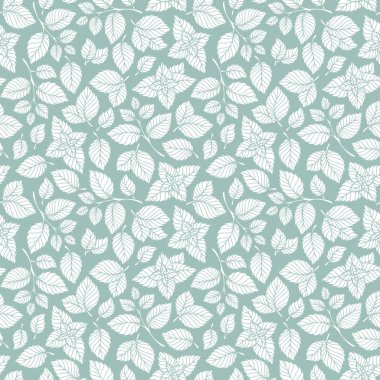 Elle çizilmiş vektör seamless modeli ile nane yaprakları