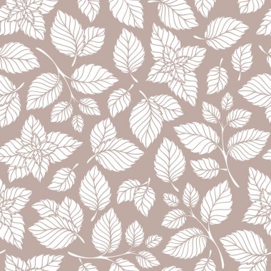 Elle çizilmiş vektör seamless modeli ile nane yaprakları