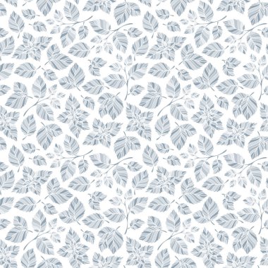 Elle çizilmiş vektör seamless modeli ile nane yaprakları