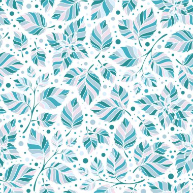 Elle çizilmiş vektör seamless modeli ile nane yaprakları