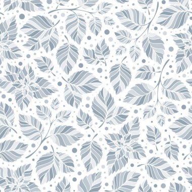 Elle çizilmiş vektör seamless modeli ile nane yaprakları