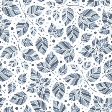 Elle çizilmiş vektör seamless modeli ile nane yaprakları