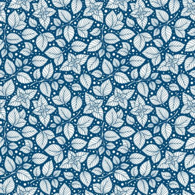 Elle çizilmiş vektör seamless modeli ile nane yaprakları