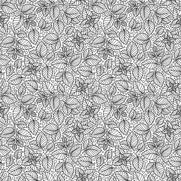 Vector seamless pattern  of mint leaves . — Stock Vector