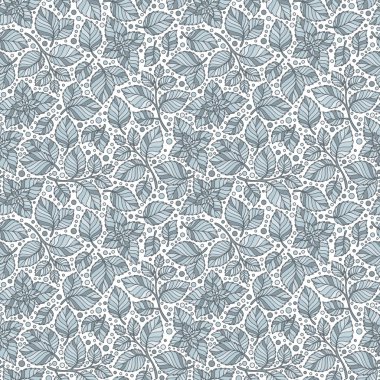 Elle çizilmiş vektör seamless modeli ile nane yaprakları