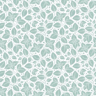 Elle çizilmiş vektör seamless modeli ile nane yaprakları