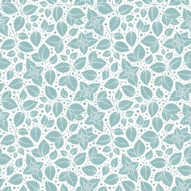 Elle çizilmiş vektör seamless modeli ile nane yaprakları