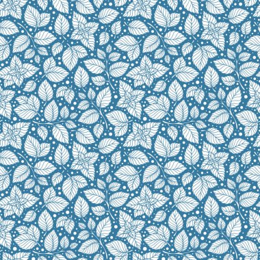 Elle çizilmiş vektör seamless modeli ile nane yaprakları
